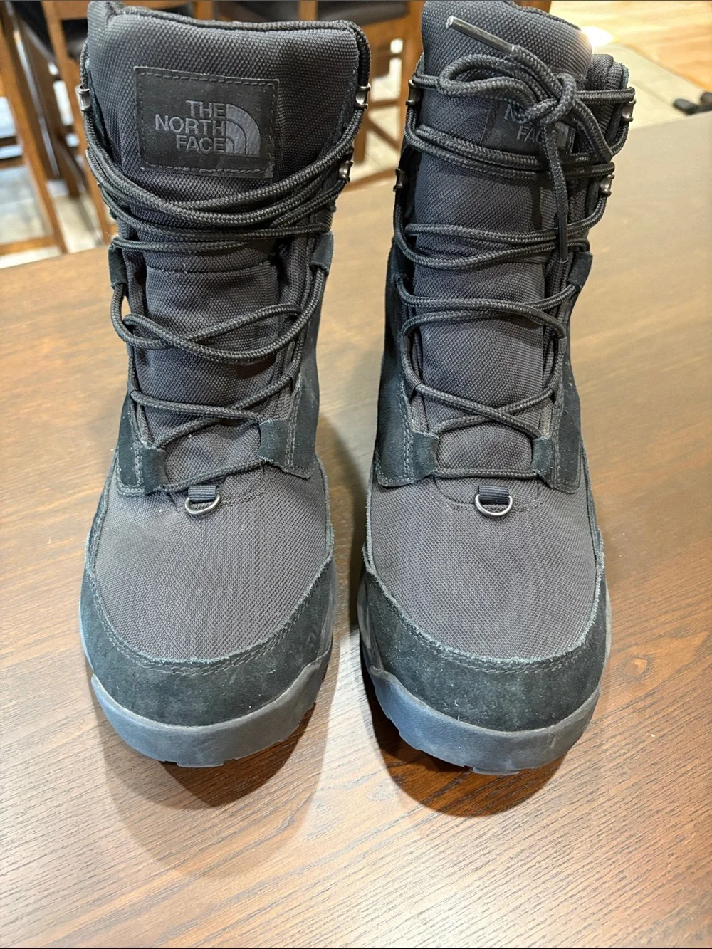 The North Face Black Lace-Up Winter Boots